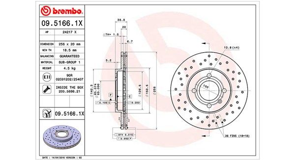 MAGNETI MARELLI Тормозной диск 360406048102